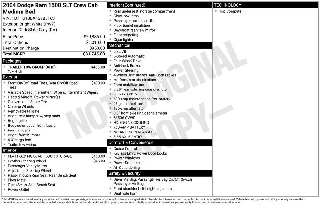 2004 Dodge Ram 1500 SLT