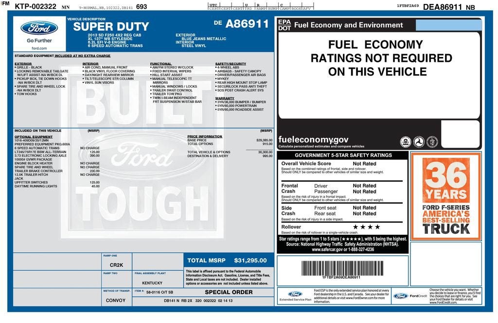 2013 Ford Super Duty F-250 SRW XL