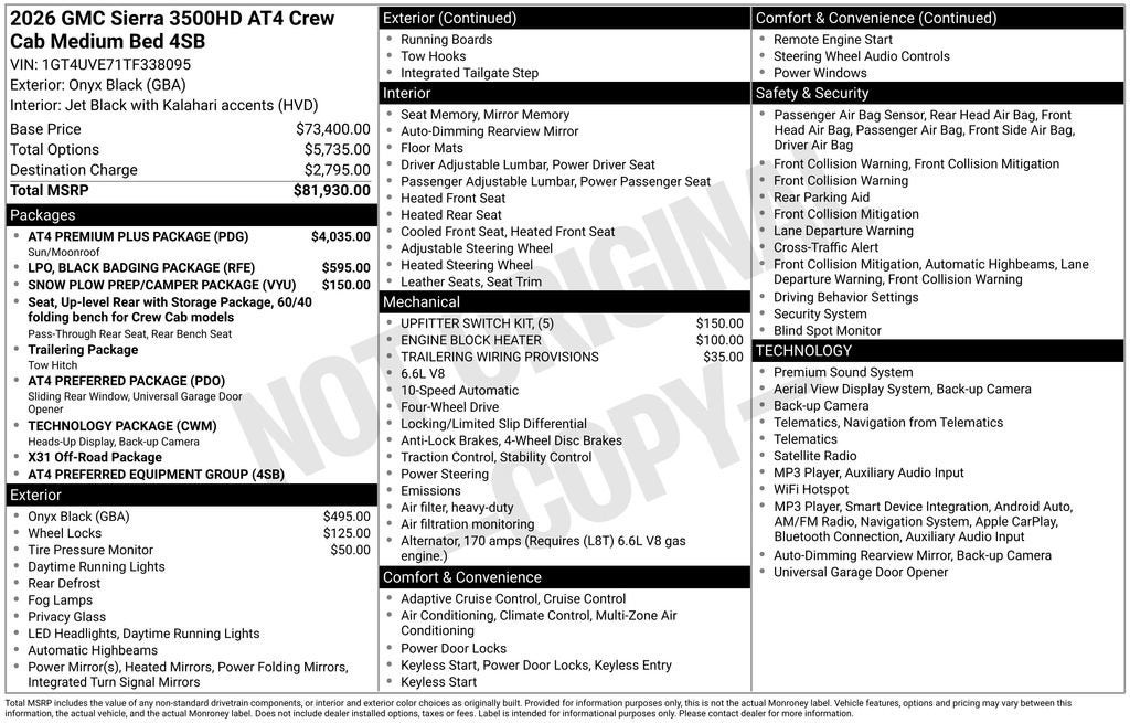 2026 GMC Sierra 3500 HD AT4