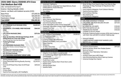 2026 GMC Sierra 3500 HD AT4