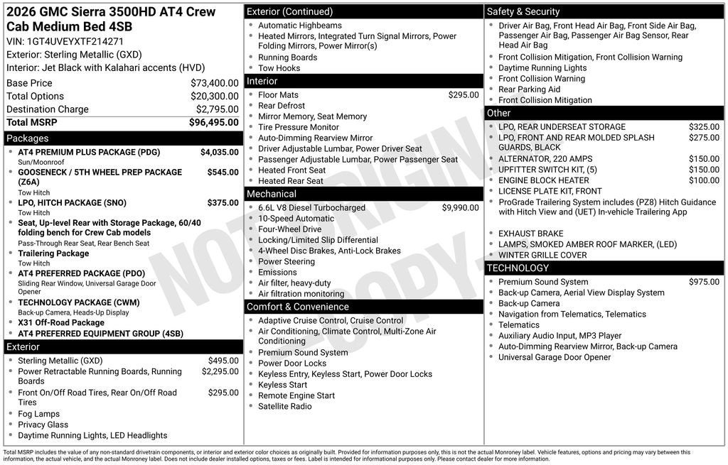 2026 GMC Sierra 3500 HD AT4