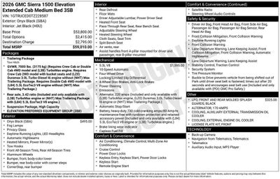 2026 GMC Sierra 1500 Elevation