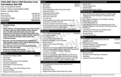 2026 GMC Sierra 1500 Elevation