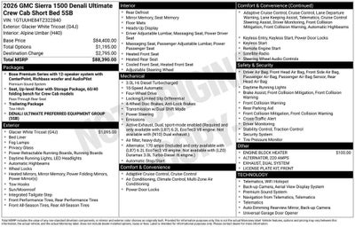 2026 GMC Sierra 1500 Denali Ultimate