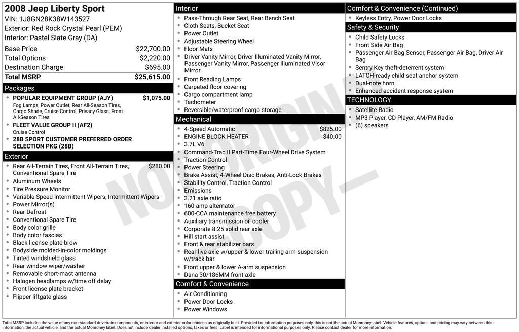 2008 Jeep Liberty Sport