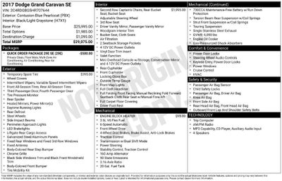 2017 Dodge Grand Caravan SE
